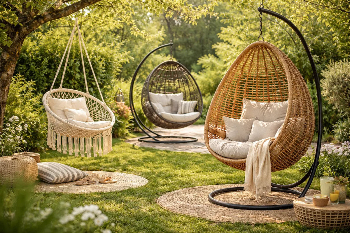 Quels sont les différents types de fauteuils suspendus pour se détendre dans le jardin
